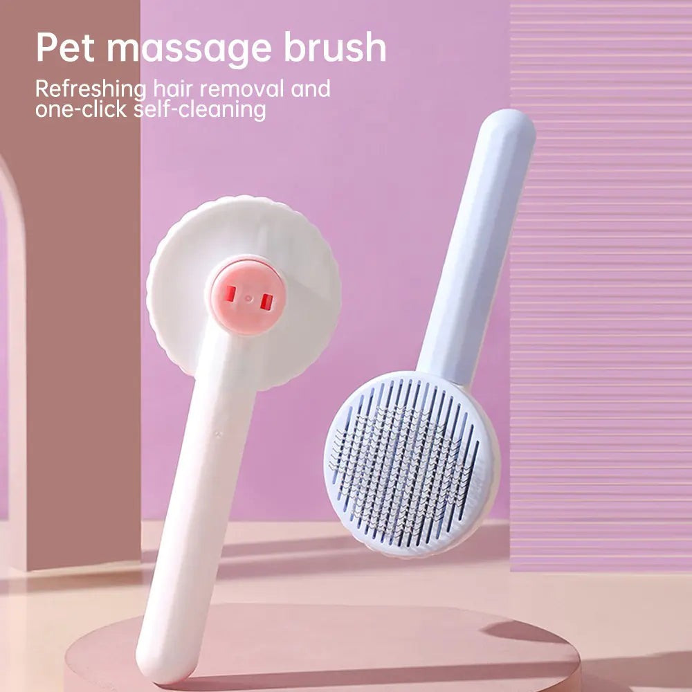 Self-Cleaning Pet Grooming Brush